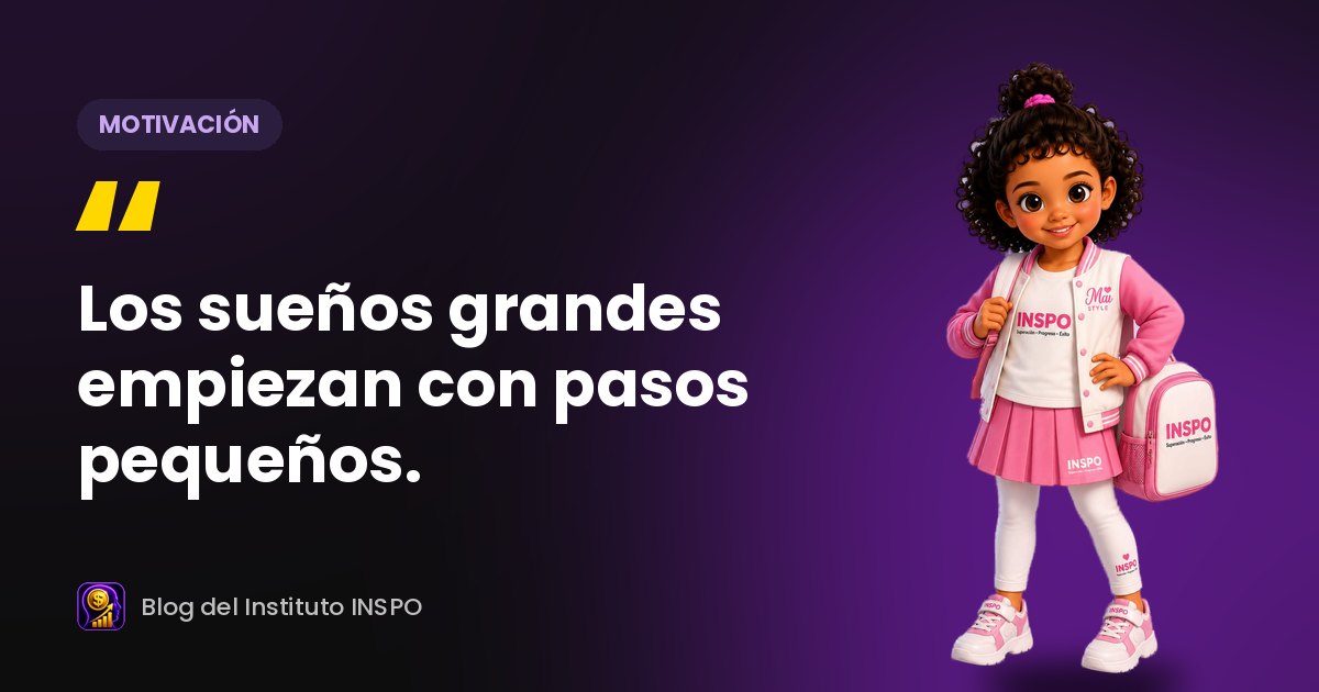 Mau, personaje de INSPO, con la frase del artículo